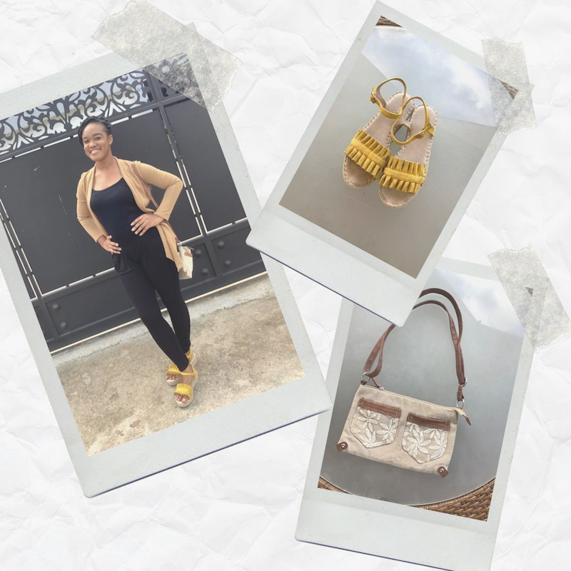 My #OOTD: Cardigan, Tank Top, Black Leggings, Yellow Sandals & Cloth Purse My #OOTD: Cardigan, Tank Top, Black Leggings, Yellow Sandals & Cloth Purse