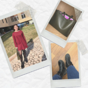 My Tuesday #OOTD: Red Dress, Black Boots & Green Bag