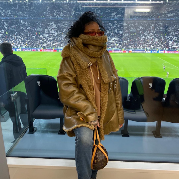 Look for Less: Rihanna’s Oversized Shearling Coat
