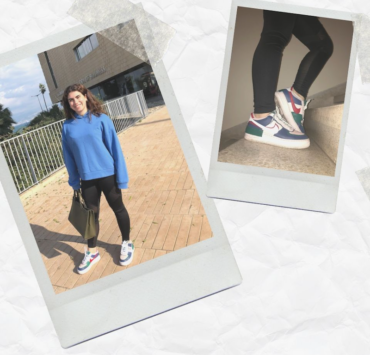 My Monday #OOTD: Blue Sweater, Sheer Black Leggings & Multicolored Sneakers My Monday #OOTD: Blue Sweater, Sheer Black Leggings & Multicolored Sneakers