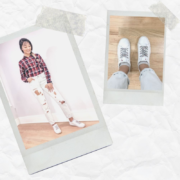 My Friday #OOTD: Red Plaid Button-Down Shirt, Ripped Boyfriend Jeans & White Sneakers