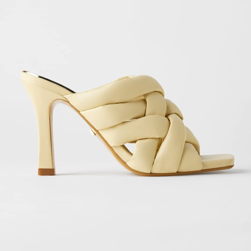 zara yellow mules