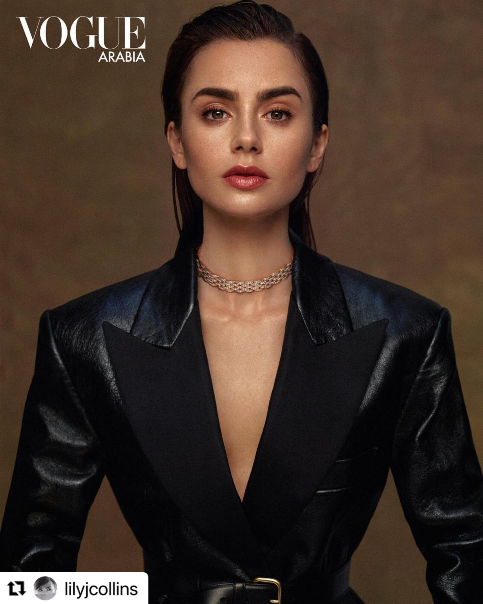 Look for Less: Lily Collins’ Vogue Arabia Photoshoot Look for Less: Lily Collins’ Vogue Arabia Photoshoot