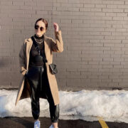 Luxurious in Faux Leather and Gold #OOTD