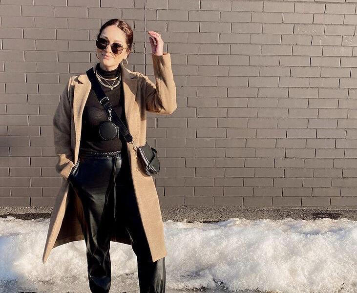 Luxurious in Faux Leather and Gold #OOTD