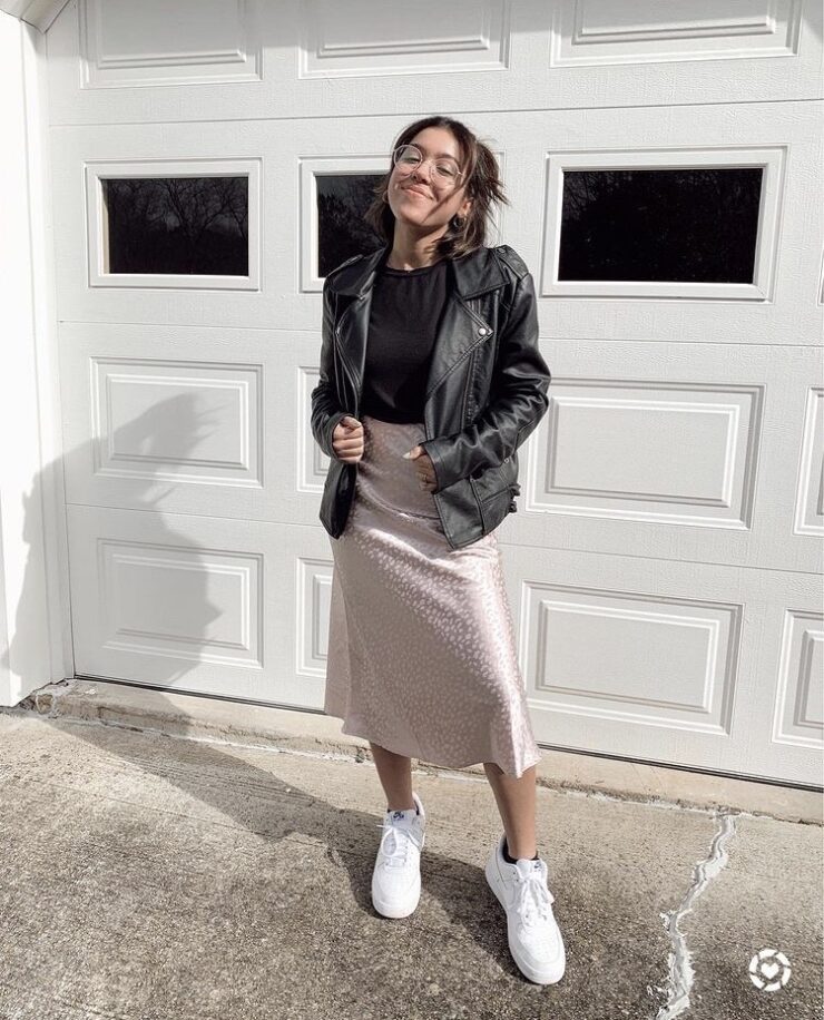 Leather n Satin #OOTD