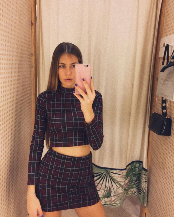 Outfit Check: Plaid Top and Skirt