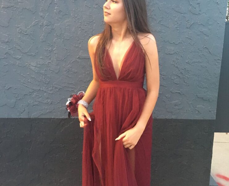 Prom Queen in Maroon