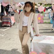 What a Beautiful, Sky Blue Day to Be Present at a Cherry Blossom Vintage Market