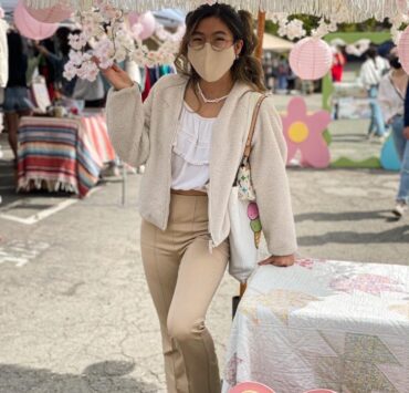 What a Beautiful, Sky Blue Day to Be Present at a Cherry Blossom Vintage Market