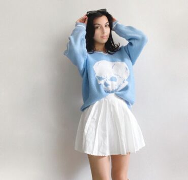 Skull Print Cardigan #OOTD