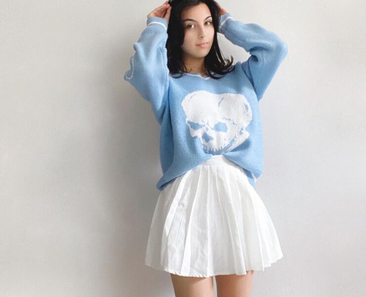 Skull Print Cardigan #OOTD