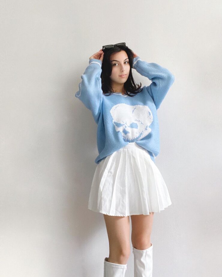 Skull Print Cardigan #OOTD