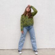 Green Fuzzy Cardigan #OOTD