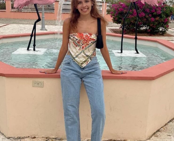 Noelle’s Trendy Scarf Top