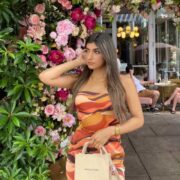 Azka’s Orange Abstract Dress