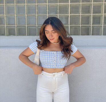 Baby in Blue and White