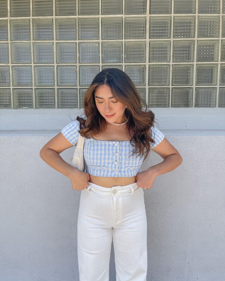 Baby in Blue and White