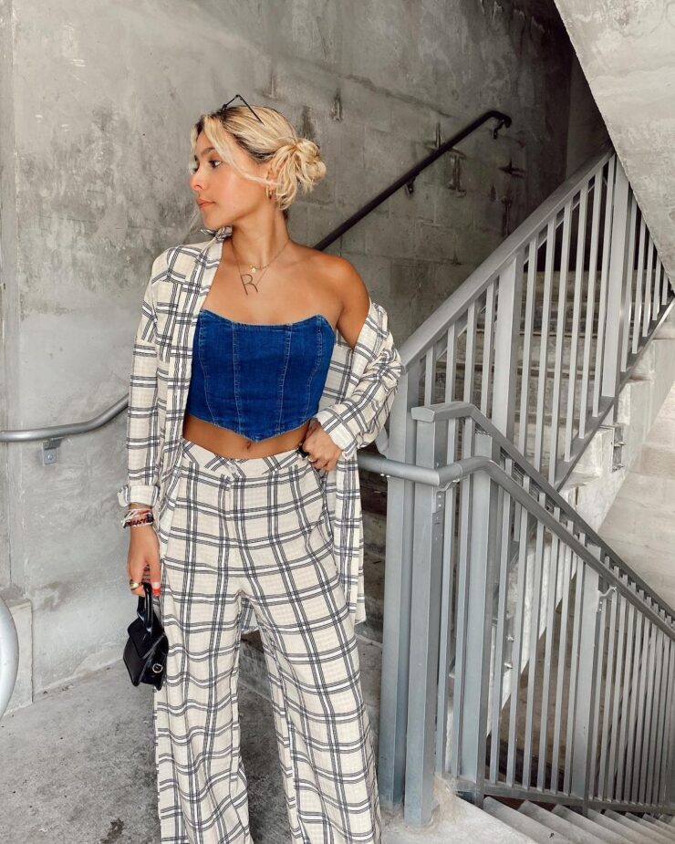 Checkered Blazer Set #OOTD