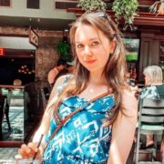 Alexandria’s Chic Blue Dress