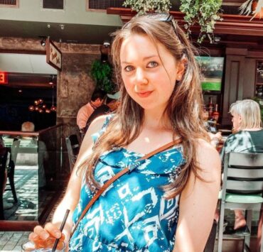 Alexandria’s Chic Blue Dress