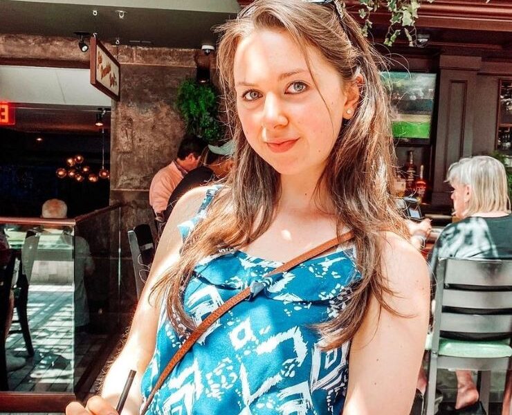 Alexandria’s Chic Blue Dress