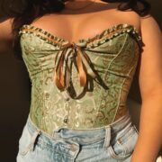 Corset and Criss-Cross Jeans