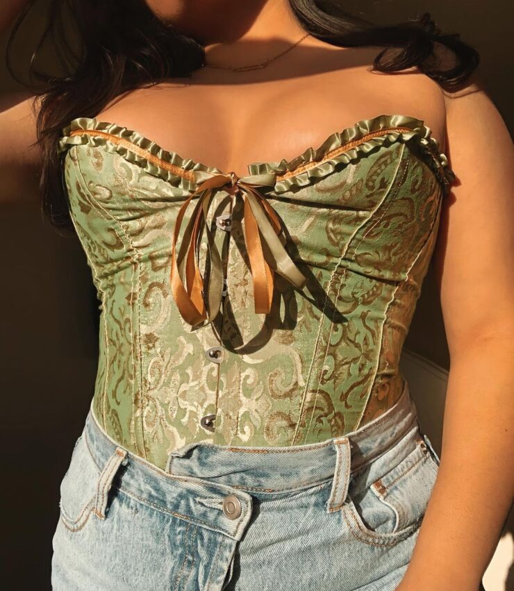 Corset and Criss-Cross Jeans