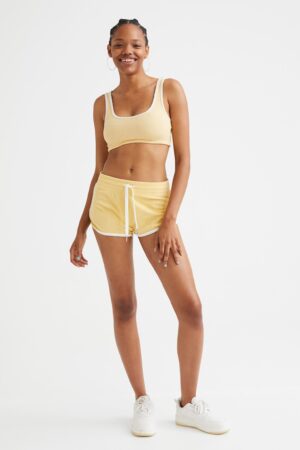 H&M Yellow Terry Shorts