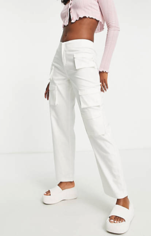 ASOS White Cargo Pants