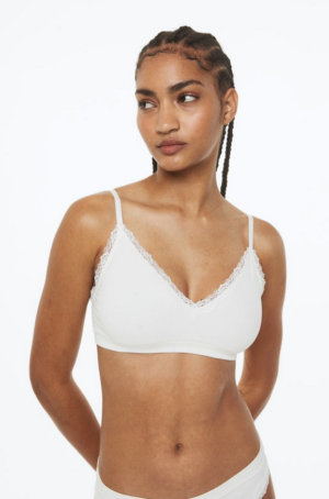 H&M White Lace Bra