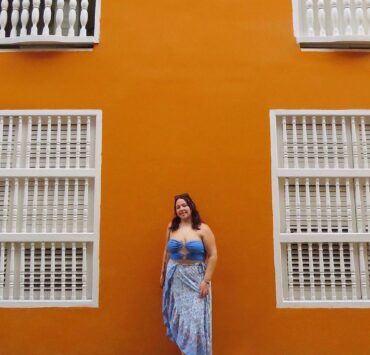 Blue #OOTD, Orange Walls…What I Wore on My Trip to Colombia