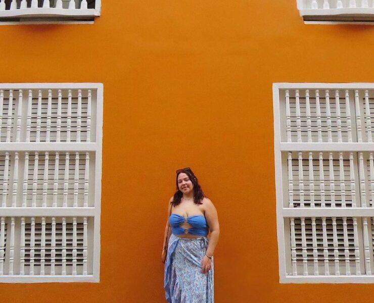 Blue #OOTD, Orange Walls…What I Wore on My Trip to Colombia