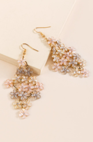 Francesca’s Alice Flower Cascading Drop Earrings