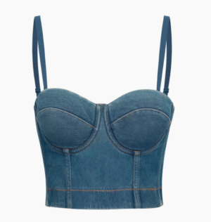 Micas Denim Bustier Top