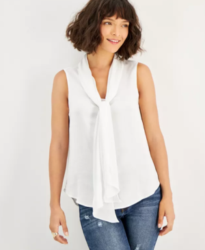 Macys Black sleeveless blouse