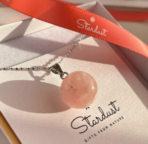 Etsy Rose quartz necklace