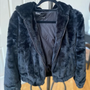 Poshmark Black furry jacket