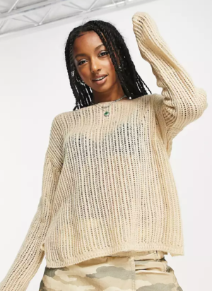Asos Tan micro knit top