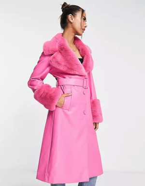ASOS Pink Trench