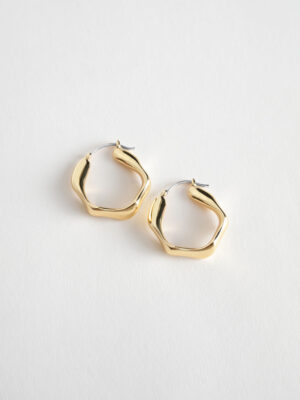 & Other Stories Wavy Hoop Earrings