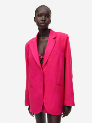 H&M Pink Linen Blazer