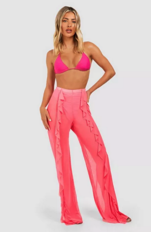 Boohoo Beach Frill Pants