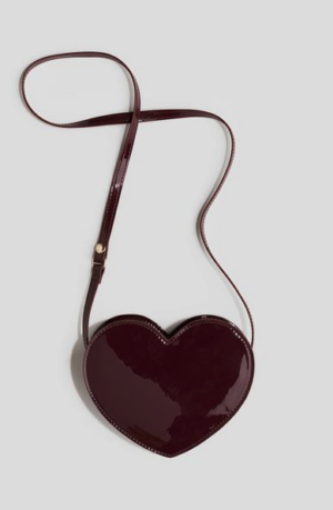H&M | Heart-shaped Burgundy Bag